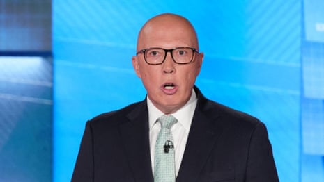 'I'm not a scientist': Dutton responds to climate change question in ABC leaders' debate – video