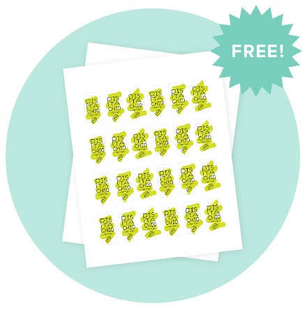 FREE pistachio syrup label printable mockups.