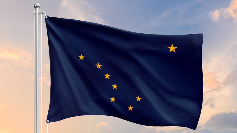 The Alaska state flag.