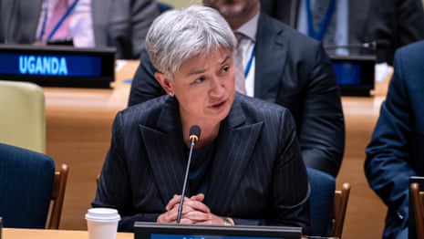 AI’s potential use in nuclear weapons ‘challenges future of humanity’, Penny Wong tells UN – video