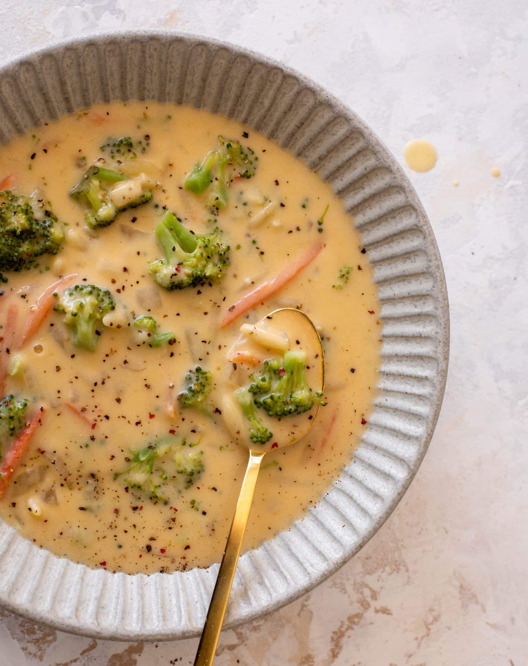 broccoli cheddar orzo soup