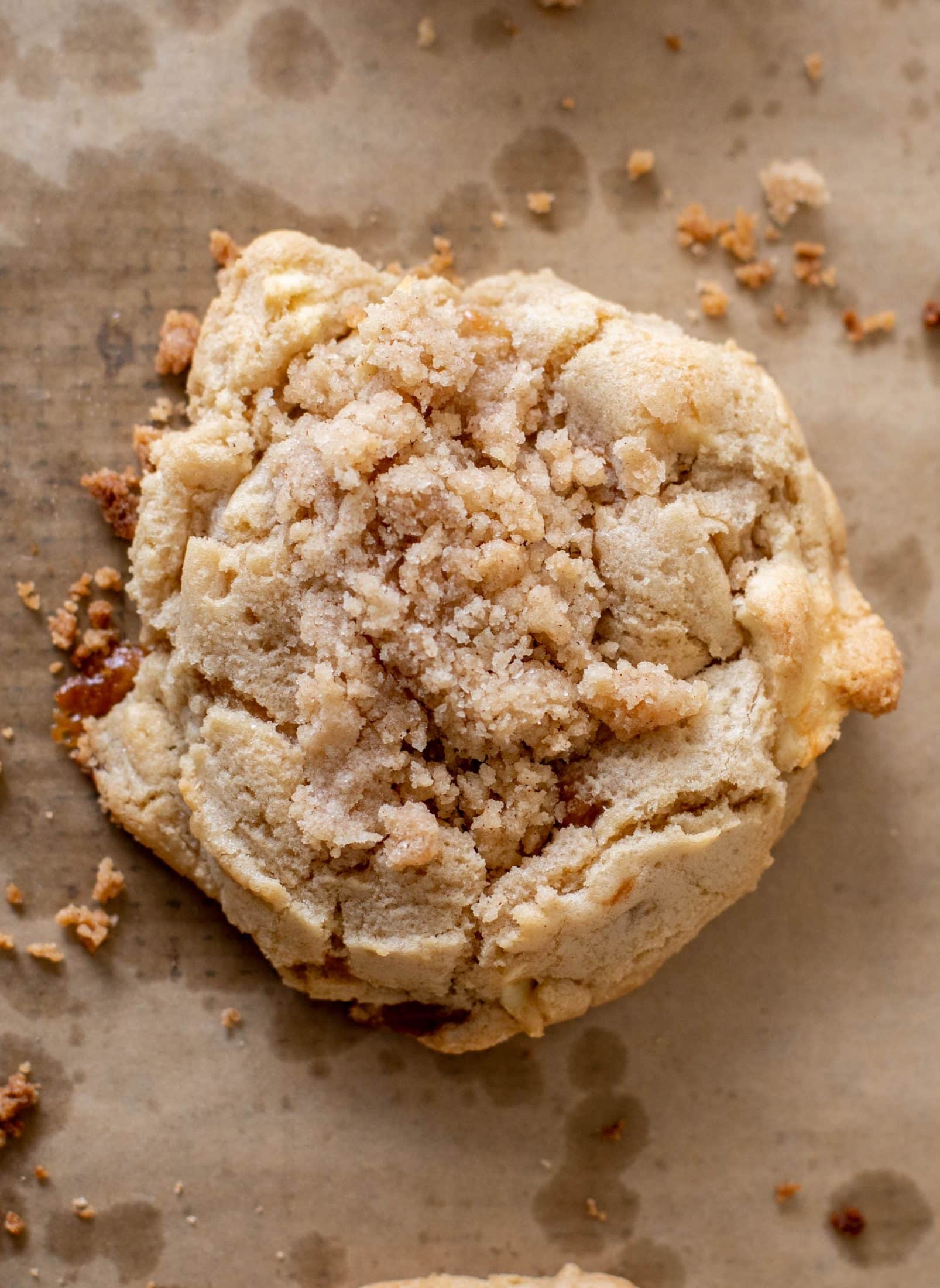 caramel apple crumble cookies