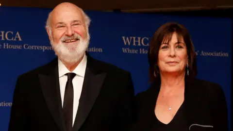Reuters Rob and Michele Reiner in smart dress on the red carpet at the White House Correspondents' Association dinner in Washington DC in April 2018